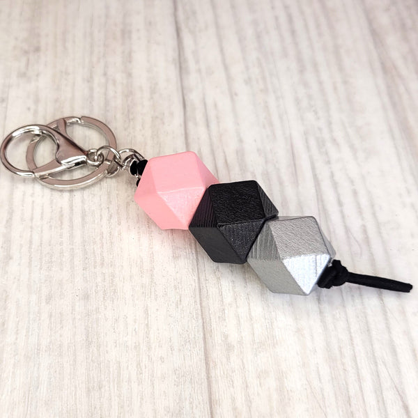 Geo Keyring - Cranberry Sorbet