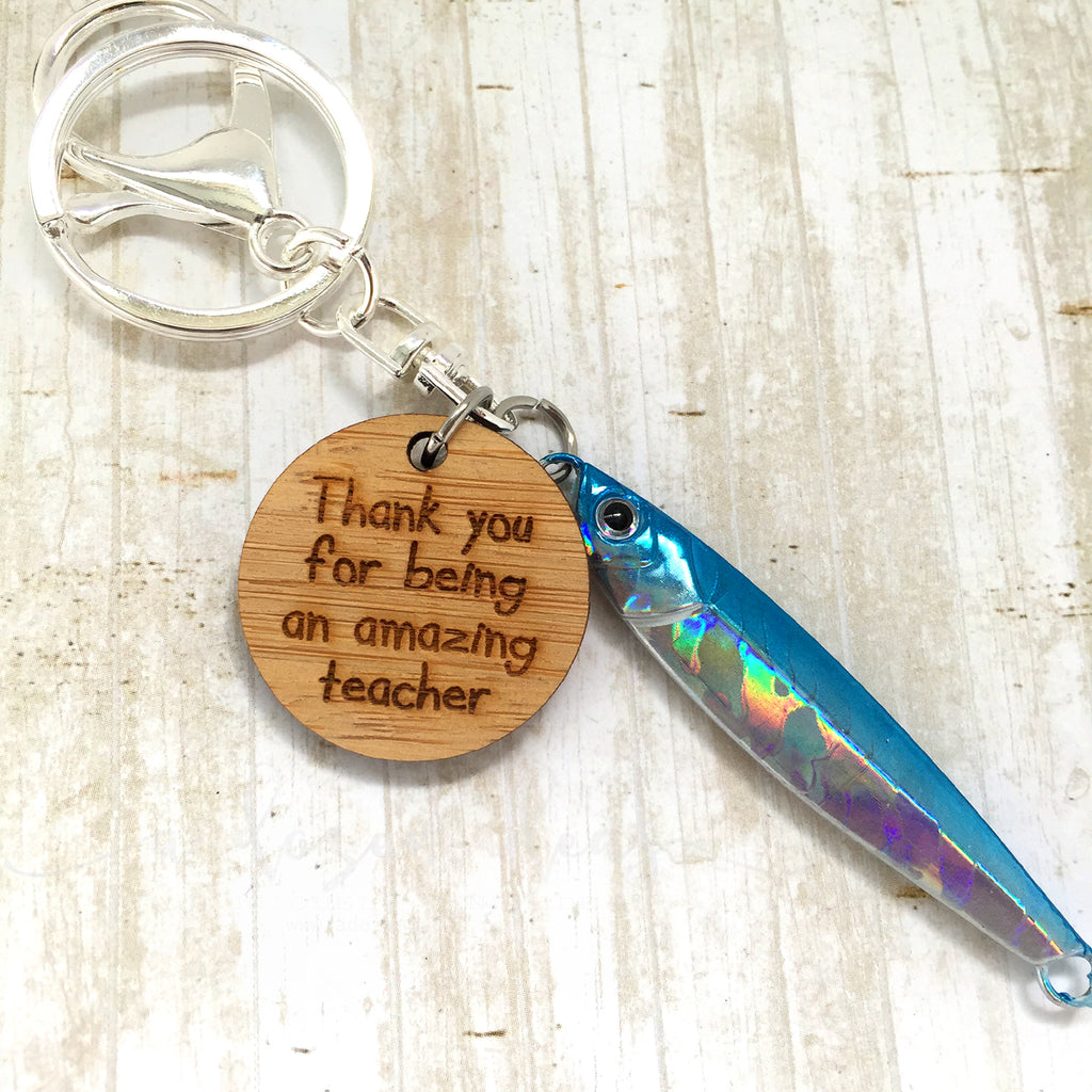 Fishing Keyring - Blue - Amazing Teacher