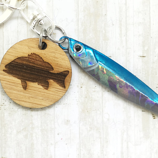 Fishing Keyring - Blue - Snapper
