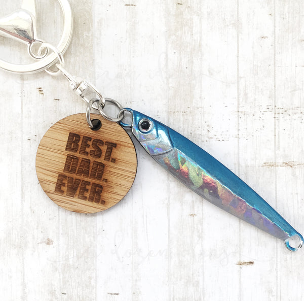 Fishing Keyring - Blue - Best Dad Ever