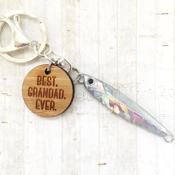 Fishing Keyring - Silver - Best Grandad Ever