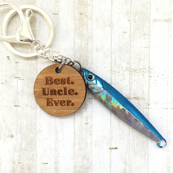 Fishing Keyring - Blue - Best Uncle Ever