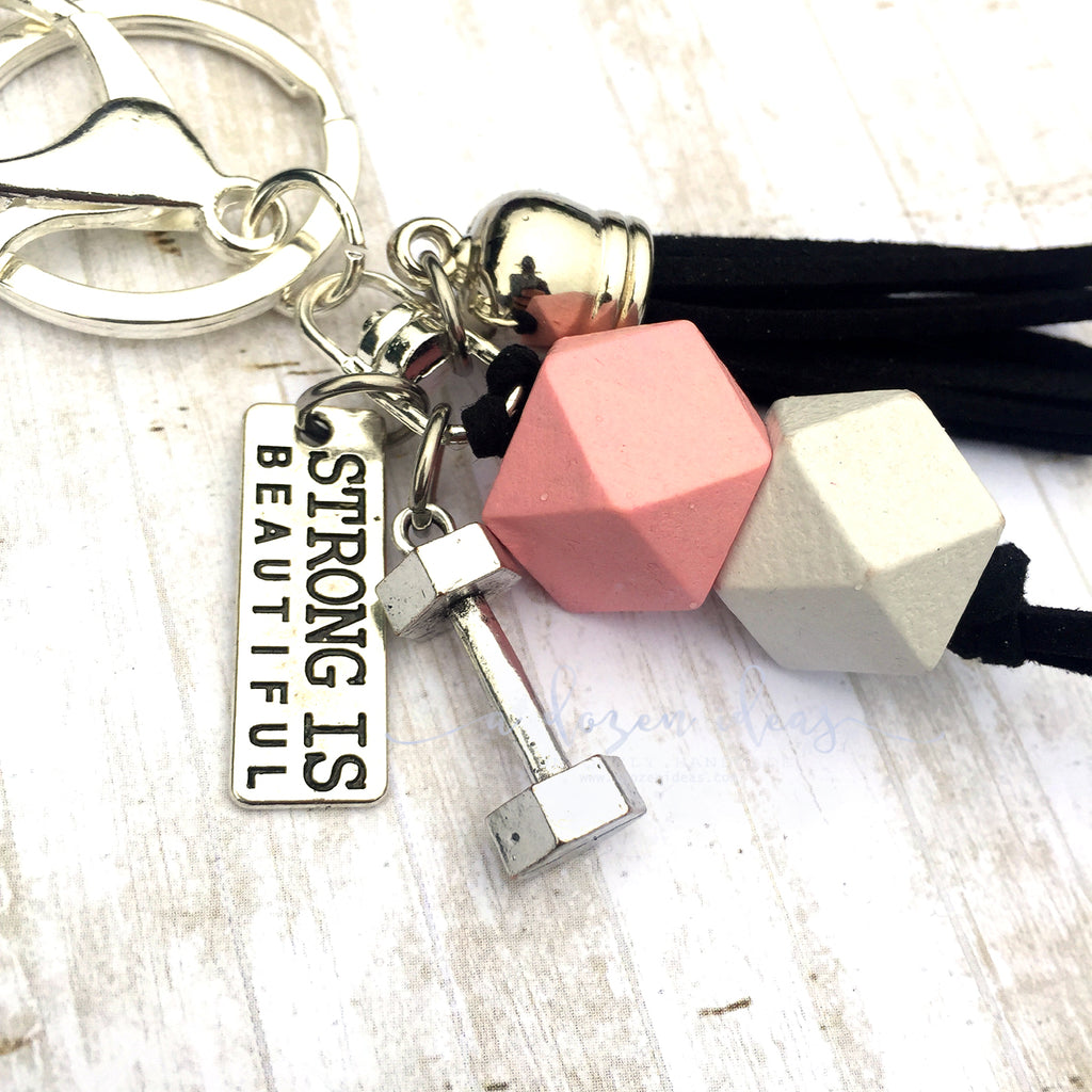 Tassel Keyring - Strong is Beautiful - Black