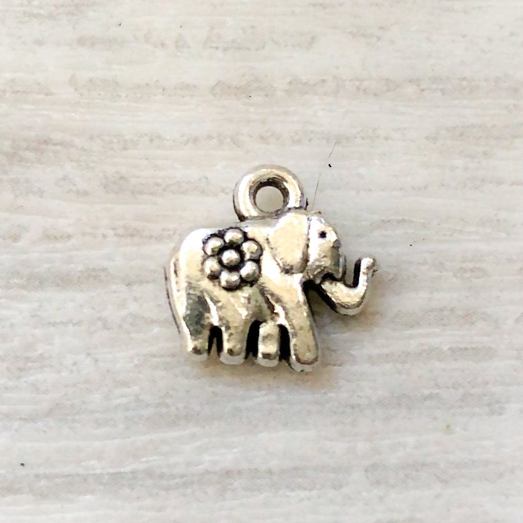 Add on metal charm - elephant
