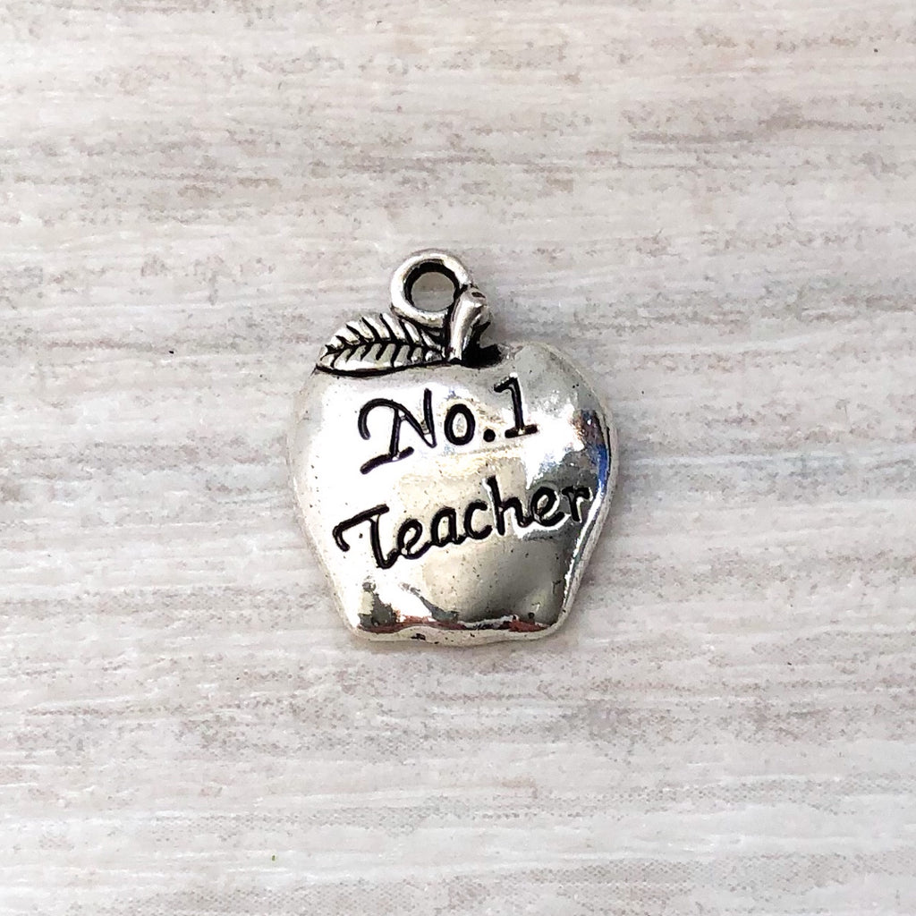metal charm - No 1 apple