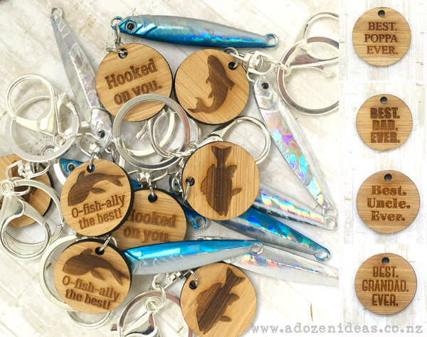 Fishing Keyring - Blue - O-fish-ally the best