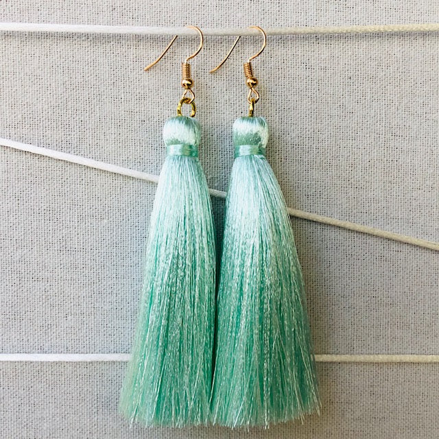 Tassel Earrings - Mint