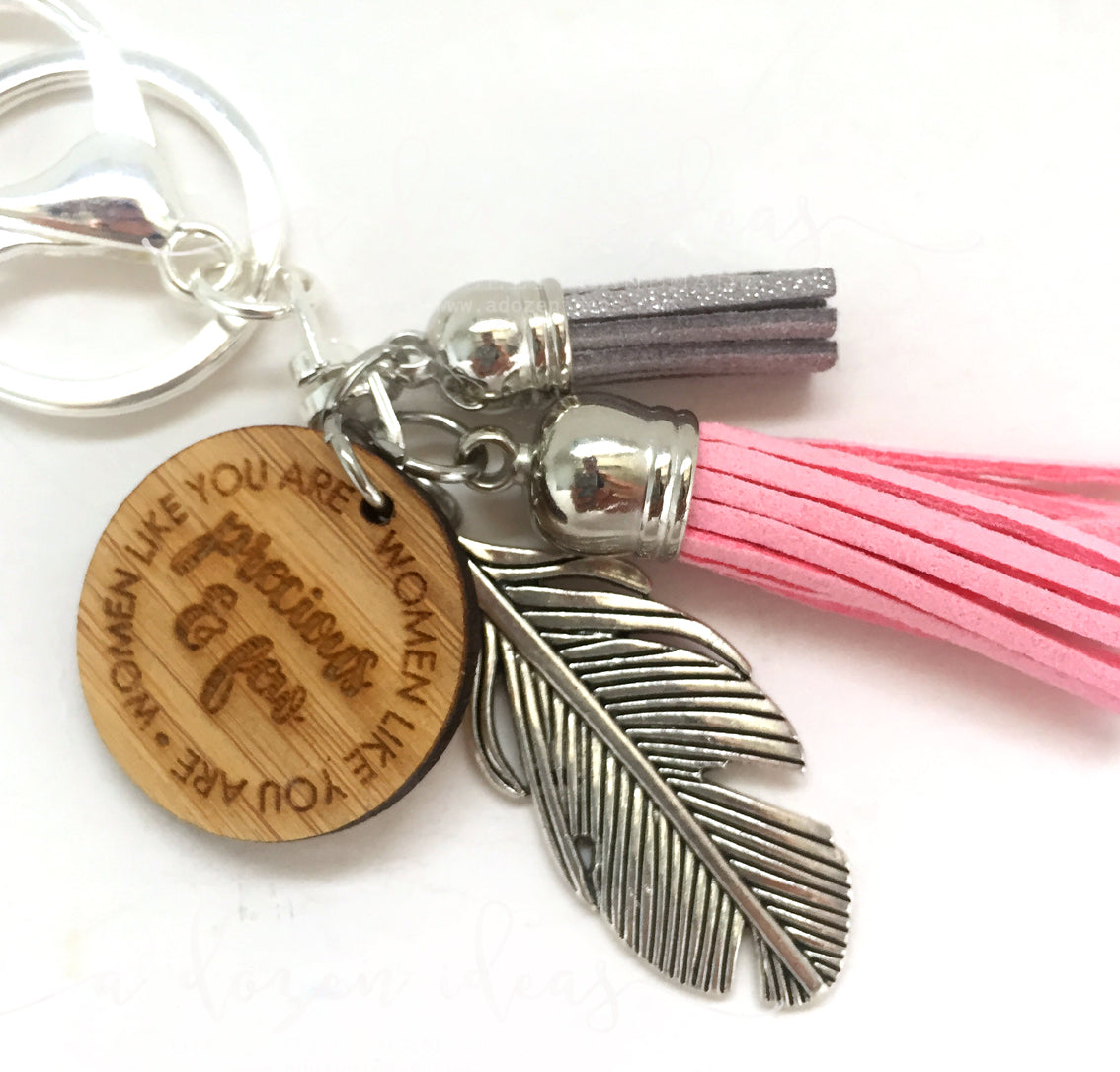 Women's sale tassel keychain