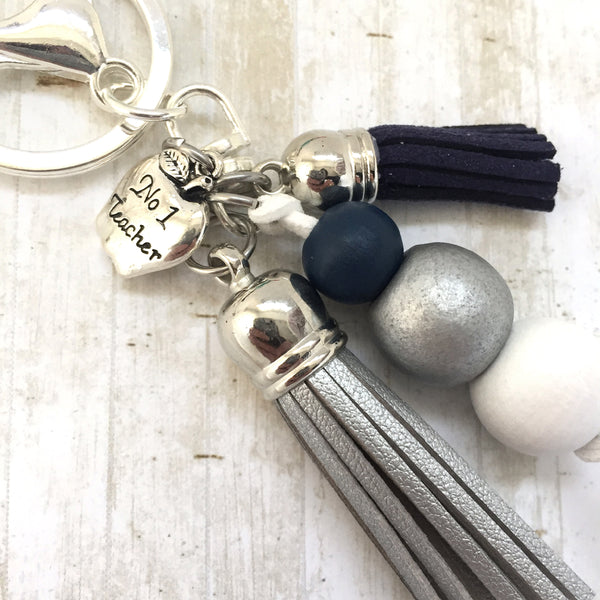 Tassel Keyring - No1 Teacher
