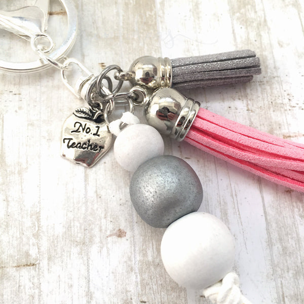 Tassel Keyring - No1 Teacher