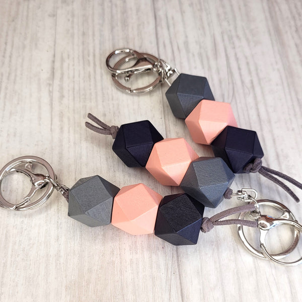 Geo Keyring - Berry & Blue