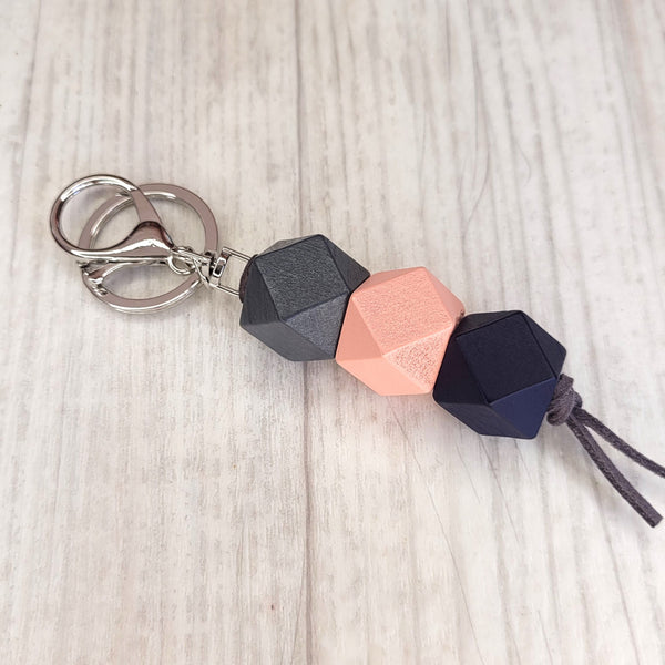 Geo Keyring - Berry & Blue