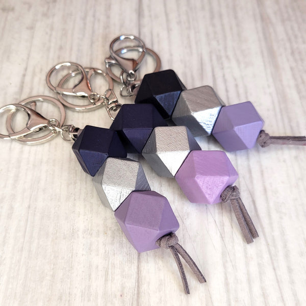 Geo Keyring - Blueberry Layer Cake