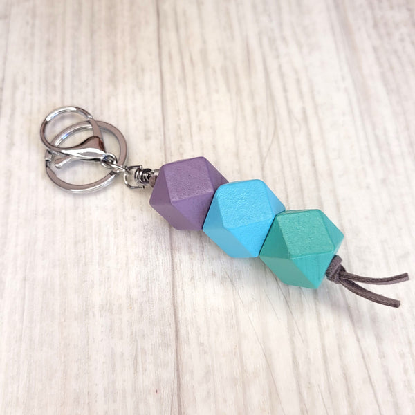 Geo Keyring - Boysenberry Sorbet