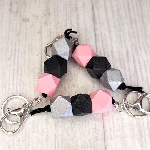 Geo Keyring - Cranberry Sorbet