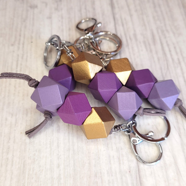 Geo Keyring - Plum Pudding