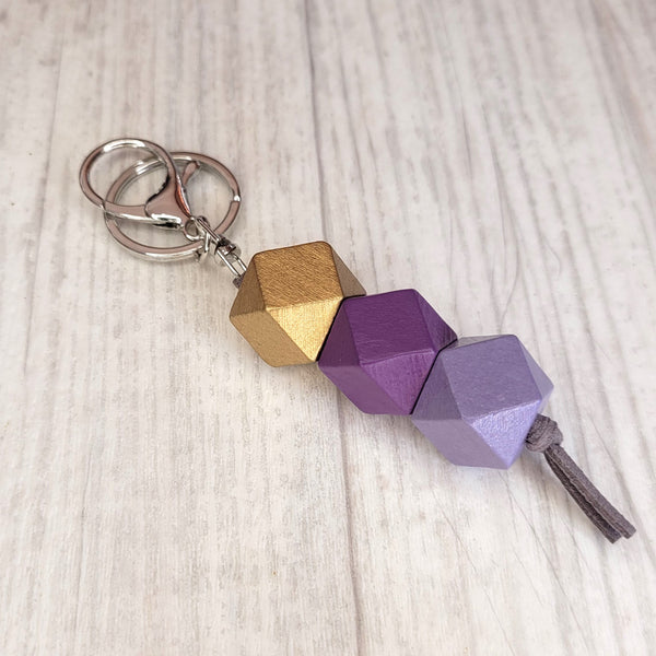 Geo Keyring - Plum Pudding