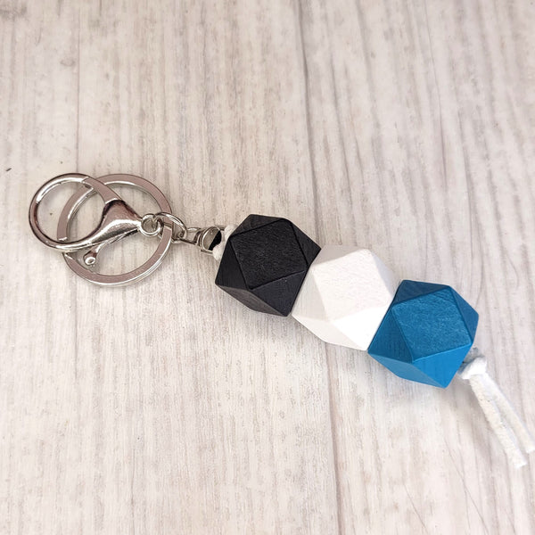 Geo Keyring - Teal turnover