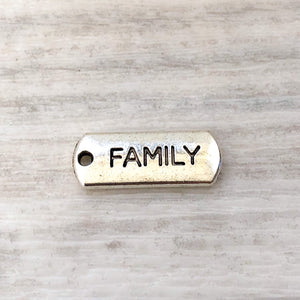 Add on metal charm - Family