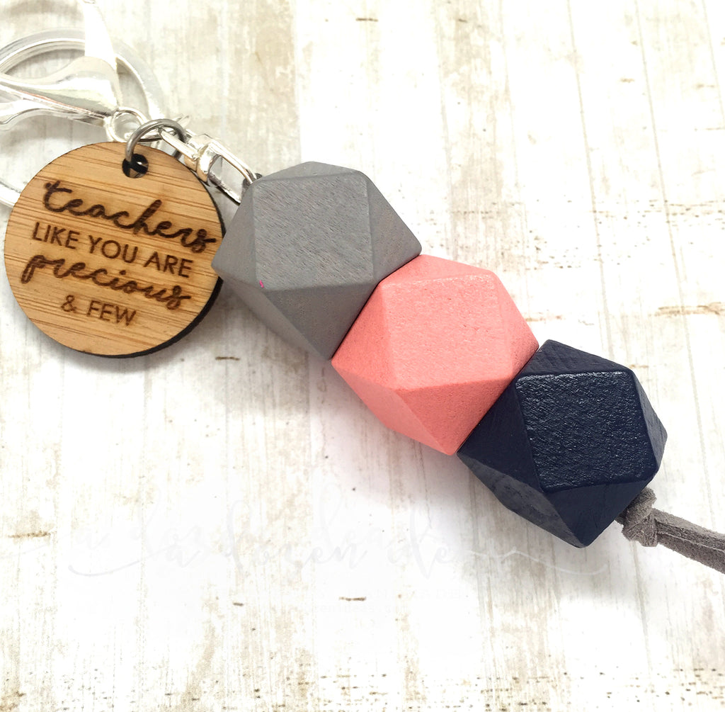 Geo Keyring - Berry & Blue - Teachers like you